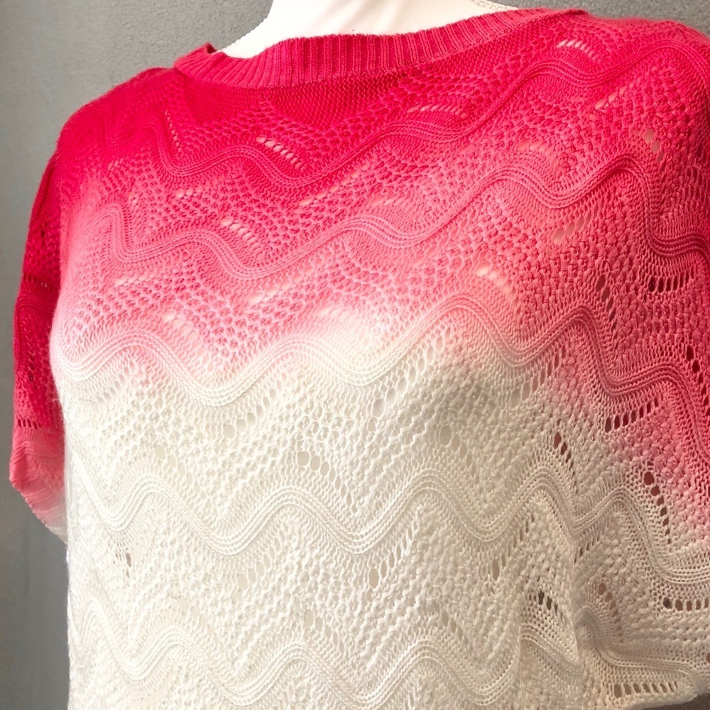 Love Culture Pink Knitted Short Sleeve Top Women’s M/L - Picture 2 of 12